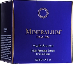 Fragrances, Perfumes, Cosmetics Repairing Night Cream - Mineralium Hydra Source Night Recharge Cream