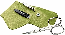 Manicure Set 'Siena', 3 pcs, green - Erbe Solingen — photo N1