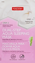 2-Step Night Mask - Purederm Dual-Step Aqua Sleeping Mask Peptides & Bamboo — photo N2