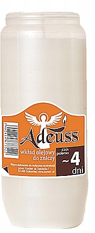 Paraffin Cartridge Z, Burn Time: 4 Days - Adeuss — photo N1