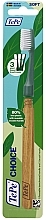 Eco-Toothbrush with Wooden Handle & Three Heads, green - TePe Choice Soft Toothbrush — photo N3