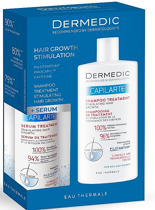 Set - Dermedic Capilarte Hair Growth Stimulation (shm/300ml + serum/150ml) — photo N1