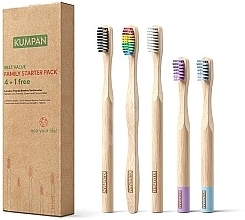 Fragrances, Perfumes, Cosmetics Toothbrush Set, AS06, 5 pcs - Kumpan Family Starter Pack (5 szt.)