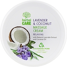 Relaxing Massage Cream - Bulgarian Rose Herbal Care Lavender & Cococnut Massage Cream — photo N1