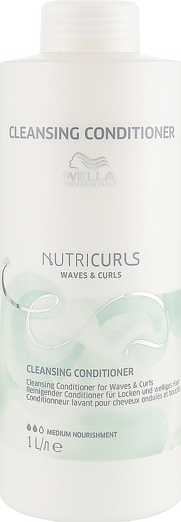 Cleansing Conditioner for Curly & Wavy Hair - Wella Professionals Nutricurls Cleansing Conditioner for Waves and Curls — photo N3