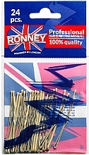 Fragrances, Perfumes, Cosmetics Bobby Pins Wavy, cream 60 mm, 24 pcs. - Ronney Cream Hair Bobby Pins