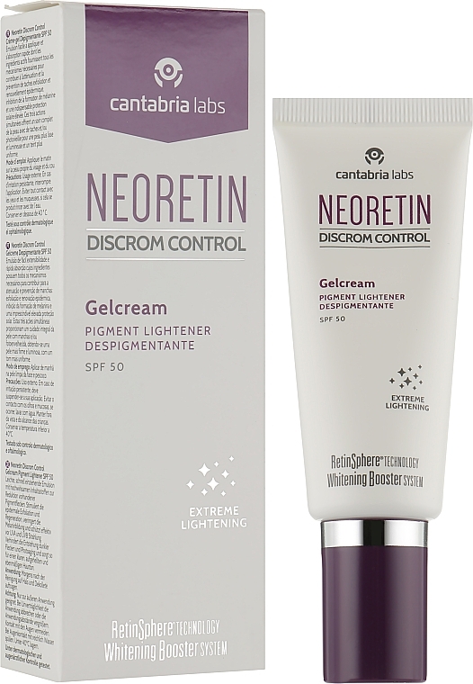 Brightening Anti-Pigmentation Cream-Gel - Cantabria Labs Neoretin Gelcream SPF50 — photo N2