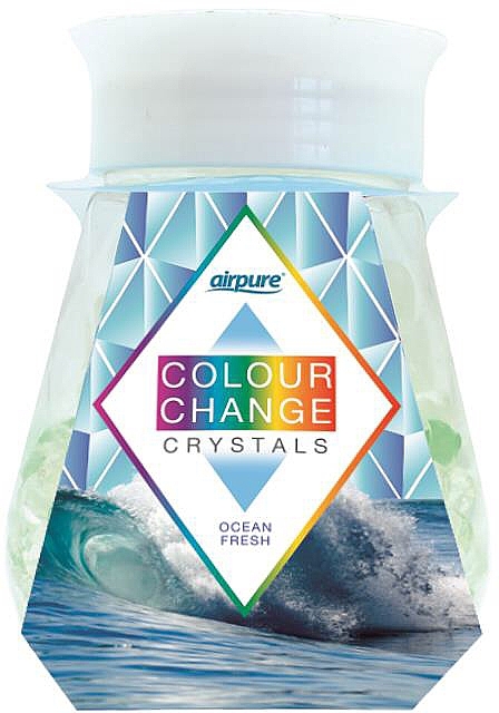 Crystals Ocean Fresh Gel Air Freshener - Airpure Colour Change Crystals Ocean Fresh — photo N1