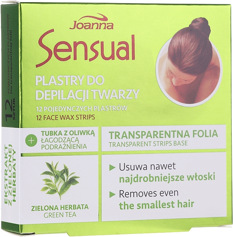 Depilatory Wax Face Strips with Green Tea - Joanna Sensual Depilatory Face Strips With Green Tea Extract — photo N2