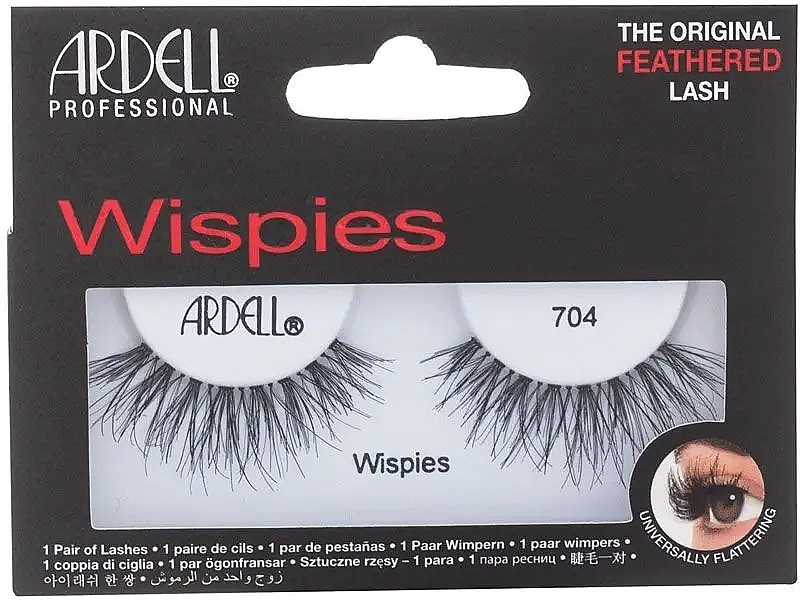 False Lashes - Ardell Wispies Eyelashes 704 — photo N2