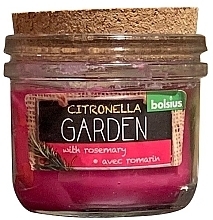 Fragrances, Perfumes, Cosmetics Scented Candle with Cork "Citronella Garden Rosemary", 80/83 mm - Bolsius Candle