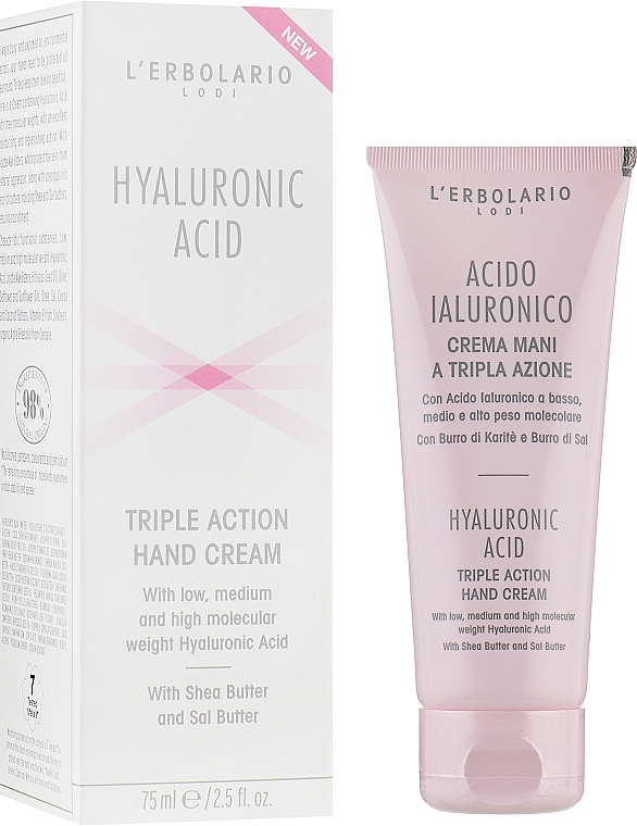 Moisturizing Hand Cream with Hyaluronic Acid - L'Erbolario Crema Mani Acido Ialuronico — photo N2