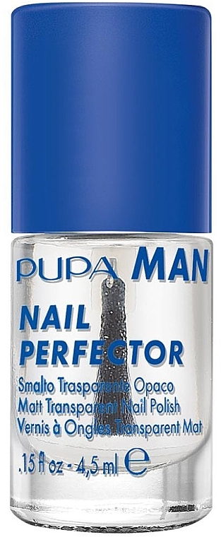 Matte Nail Polish - Pupa Man Nail Perfector Matt Transparent Nail Polish — photo N1