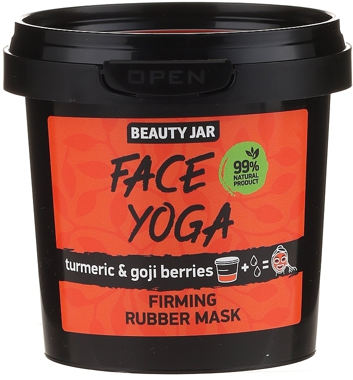 Peel-Off Face Mask with Turmeric & Goji Berry Extracts - Beauty Jar Fase Yoga Firming Rubber Mask — photo N1