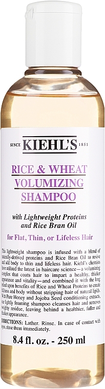 Volume Rice & Wheat Extracts Hair Shampoo - Kiehl's Rice & Wheat Volumizing Shampoo — photo N1