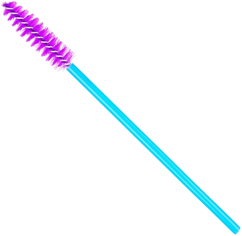 Lash & Brow Brush, purple with turquoise handle - Clavier — photo N3