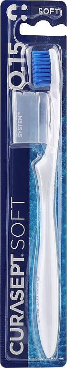 Soft 0.15 Toothbrush, soft, white and blue - Curaprox Curasept Toothbrush — photo N1