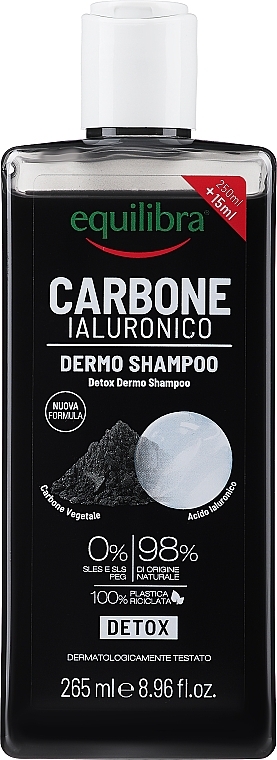 Active Charcoal Shampoo - Equilibra Active Charcoal Detox Shampoo — photo N1