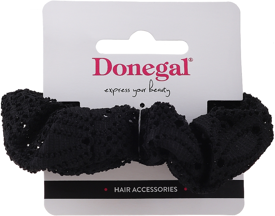 Hair Tie, FA-5608, black lace - Donegal — photo N1