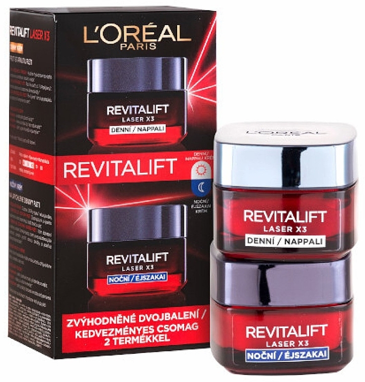 Set - L'Oreal Paris Revitalift Laser X3 (f/cr/50ml + f/cr/50ml) — photo N2