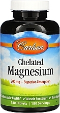 Fragrances, Perfumes, Cosmetics Dietary Supplement "Chelated Magnesium", 200 mg - Carlson Labs Chelated Magnesium