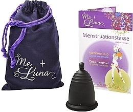 Menstrual Cup with Ball Stem, S-size, black - MeLuna Classic Menstrual Cup Ball — photo N10