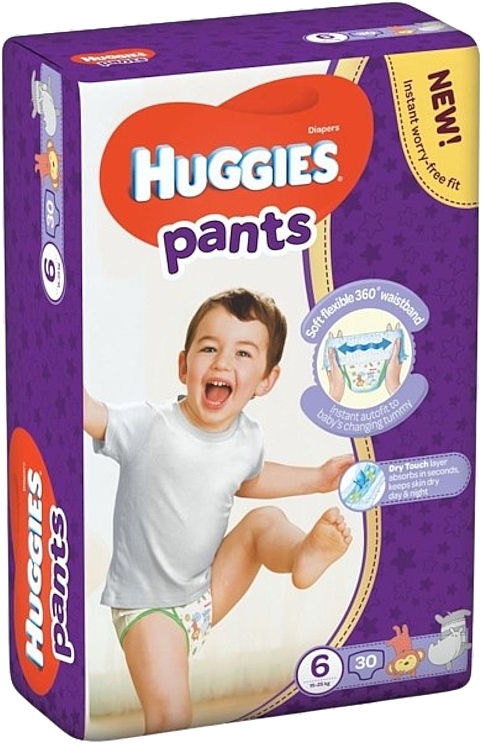 Diapers, size 6, 15-25 kg, 30 pcs. - Huggies — photo N1