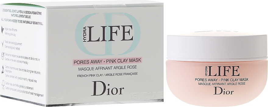 Pore-Shrinking Pink Clay Mask - Dior Hydra Life Pores Away Pink Clay Mask — photo N1