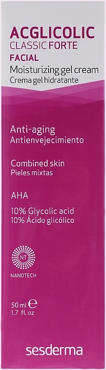 Moisturizing Cream-Gel - SesDerma Laboratories Acglicolic Classic Forte Moisturizing Gel Cream — photo N2