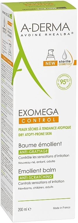 Soothing Body Balm - A-Derma Exomega Control Emollient Lotion Anti-Scratching — photo N3