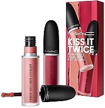 Fragrances, Perfumes, Cosmetics MAC Kiss It Twice Powder Kiss Liquid Duo Red (lipstick/2x5ml) - Set