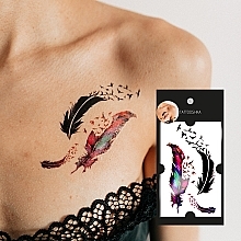 Temporary Tattoo '3 Feathers' - Tattooshka — photo N4