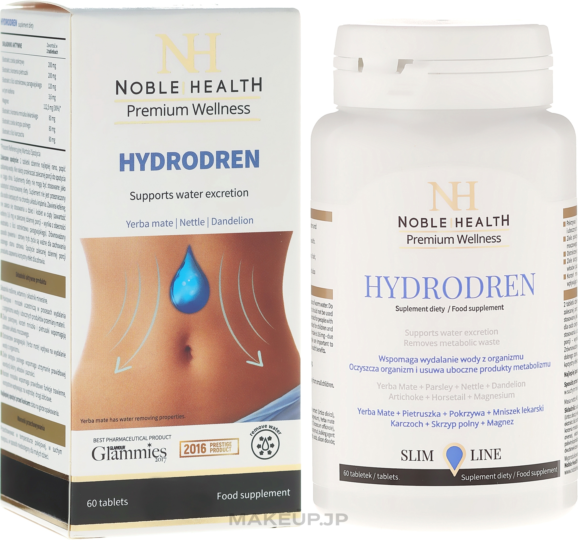 Dietary Supplement Complex - Noble Health Slim Line Hydrodren — photo 60 szt.
