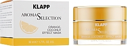 Fragrances, Perfumes, Cosmetics Cream Mask "Orange and Coconut Effect" - Klapp Aroma Selection Orange-Coconut Mask