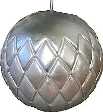 Fragrances, Perfumes, Cosmetics Decorative Candle "Lacquer Ball" silver, 10cm - Artman Florence