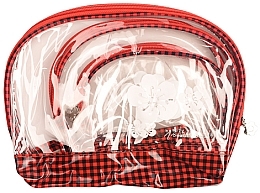 Fragrances, Perfumes, Cosmetics Transparent Cosmetic Bag, red - Nascita Professional 046