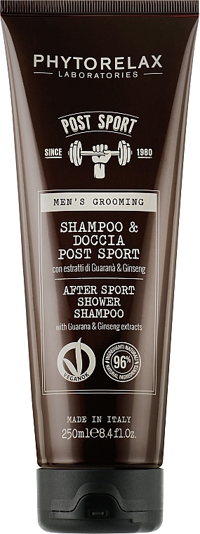 Men Shampoo & Shower Gel "After Sport" - Phytorelax Laboratories Men's Grooming After Sport Shower Shampoo — photo N1