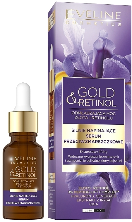 Smoothing Anti-Wrinkle Face Serum - Eveline Cosmetics Gold And Retinol Face Serum — photo N1