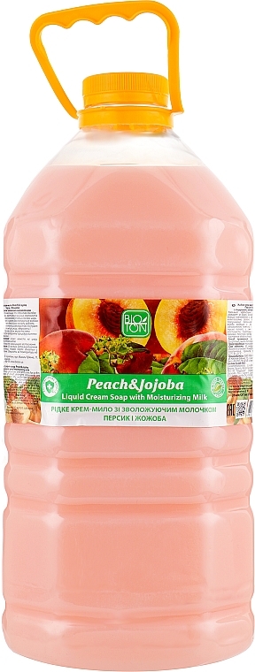 Liquid Cream Soap "Peach & Jojoba" - Bioton Cosmetics Active Fruits Peach & Jojoba Soap — photo N5