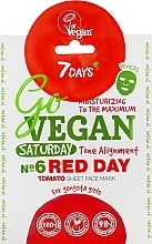 Facial Sheet Mask "For Gangsta Girls" - 7 Days Go Vegan Saturday Red Day — photo N4