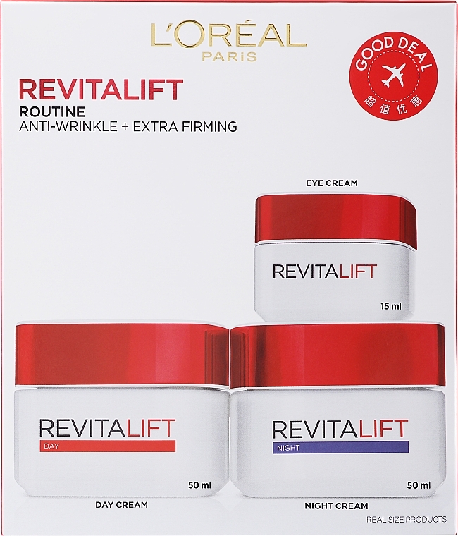 Set - L'Oréal Paris Revitalift Programme (day/cr/50ml + night/cr/50ml + eye/cr/30ml) — photo N1