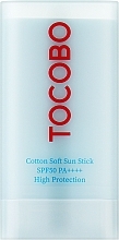 Sunscreen Stick - Tocobo Cotton Soft Sun Stick SPF50+ PA++++ — photo N1