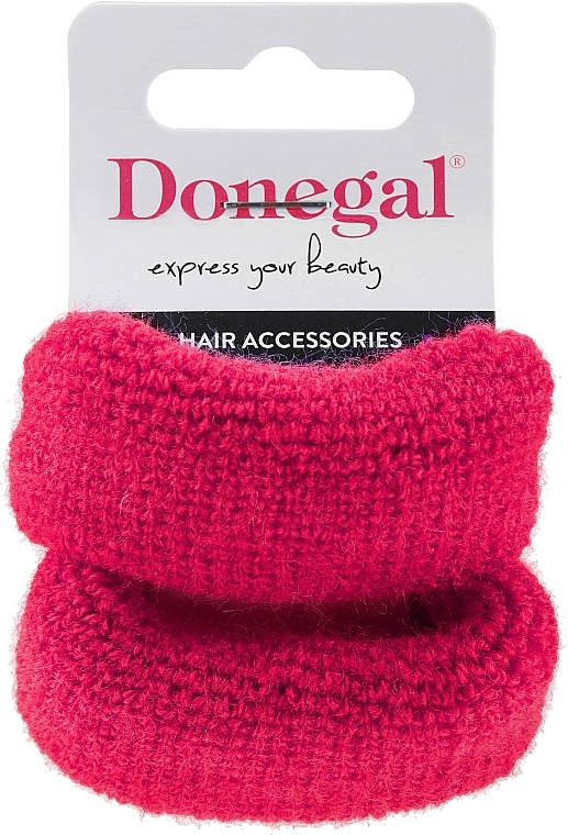 Hair Ties, FA-5643, 2 pcs, pink - Donegal — photo N1