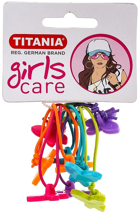 Butterfly Hair Ties, 5 pcs - Titania — photo N1