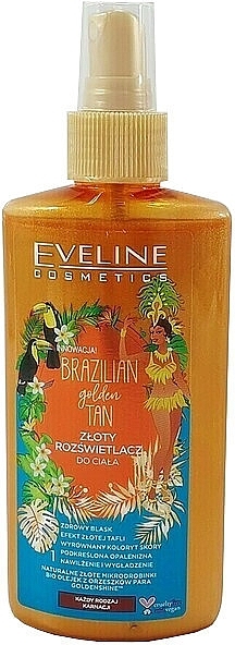 Body Shimmer - Eveline Cosmetics Brazilian Body Golden Tan Body Shimmer — photo N1