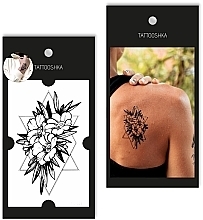 Temporary Tattoo "Graphic Flowers" - Tattooshka — photo N1