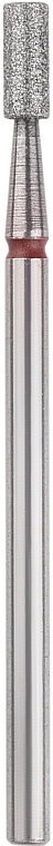 Diamond Nail File Drill Bit, cylinder, L-6,0 mm, 2.5 mm, red - Head The Beauty Tools — photo N1