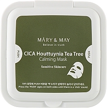 Soothing Sheet Mask - Mary & May CICA Houttuynia Tea Tree Calming Mask — photo N1