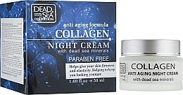 Anti-Aging Night Cream with Collagen & Dead Sea Minerals - Dead Sea Collection Anti Aging Formula Collagen Night Cream — photo N5