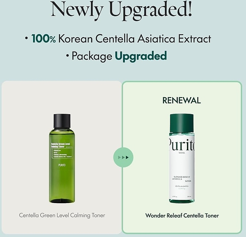 Alcohol-Free Calming Toner with Centella Asiatica - Purito Centella Green Level Calming Toner — photo N2